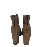 SIGERSON MORRISON RUCHED BOOTIE BOOTS BRONZE 9.5