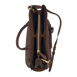 BURBERRY HOUSE CHECK "BANNER TOTE" LUXE HANDBAG BROWN 14” x 9 1/2” x 3”
