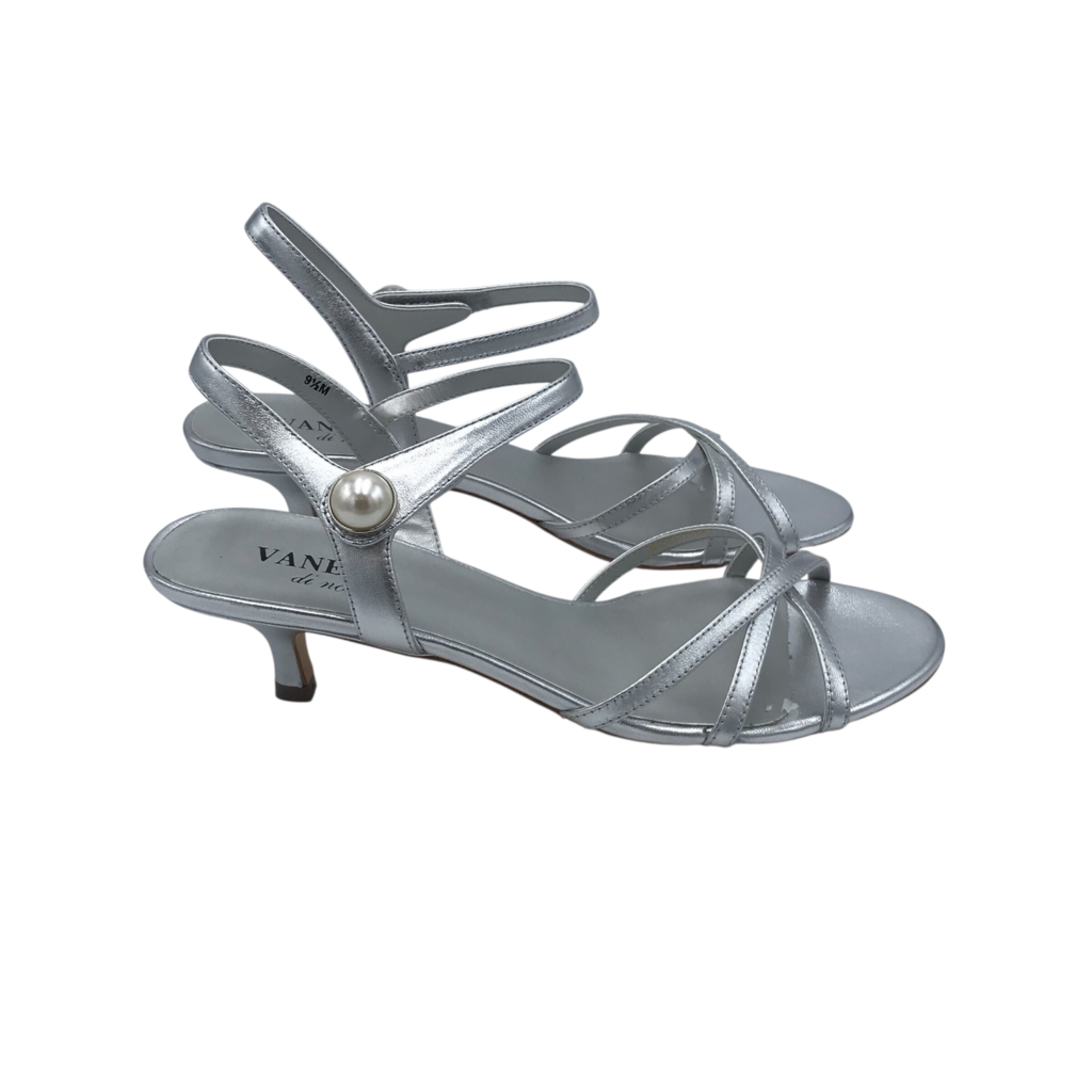 VANELI STRAPPY HEELS SHOES SILVER 9.5