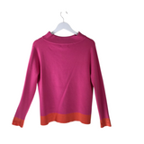 AVARA RET$78 LONG SLEEVE SWEATER PINK ORANGE MEDIUM