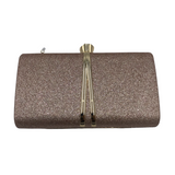 BADGLEY MISCHKA GLITTER CLUTCH HANDBAG PINK