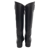 TORY BURCH W/BOX RIDING DESIGNER BOOTS BLACK 8.5
