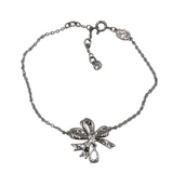 SWAROVSKI CRYSTALS BOW BRACELET SILVER