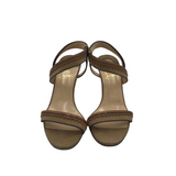 CHRISTIAN LOUBOUTIN "TREPI CITY" SLINGBACK LUXE SHOES TAUPE 38.5