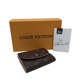 LOUIS VUITTON 2018 "ARIANE" MONOGRAM TRI-FOLD LUXE WALLET BROWN/PINK