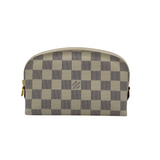 LOUIS VUITTON 2018 COSMETIC POUCH DAMIER AZUR LUXE HANDBAG CREAM