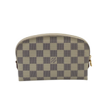 LOUIS VUITTON 2018 COSMETIC POUCH DAMIER AZUR LUXE HANDBAG CREAM