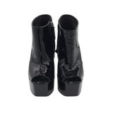GIUSEPPE ZANOTTI LAVINIA PATENT ANKLE PEEPTOE DESIGNER SHOES BLACK 8
