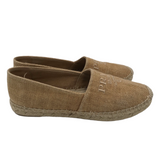 PRADA ESPADRILLES SLIP ON LUXE SHOES TAUPE 38