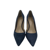 ANN TAYLOR POINT TOE HEEL SHOES NAVY 7M