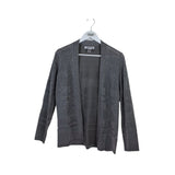 AUGUST SILK OPEN LONG SLEEVE CARDIGAN SILVER MEDIUM