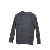 AUGUST SILK OPEN LONG SLEEVE CARDIGAN SILVER MEDIUM