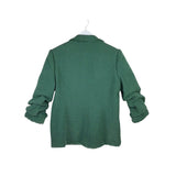 CINQ A SEPT TWEED 3/4 SLEEVE DESIGNER JACKET GREEN 16