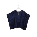 APNY NWT VELOUR PONCHO TOP NAVY O/S