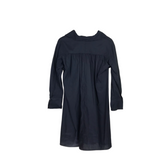 VINCE COLLAR LONG SLEEVE DESIGNER DRESS NAVY SMALL