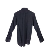 DOLCE & GABBANA STITCH STRIPE BUTTON UP SHIRT MEN SHIRT BLACK WHITE 17