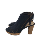 PAUL GREEN RET$350 SUEDE HEEL SANDAL SHOES NAVY 5