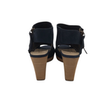 PAUL GREEN RET$350 SUEDE HEEL SANDAL SHOES NAVY 5