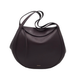WANDLER CALF LEATHER SHOULDER HANDBAG DRK PURPLE