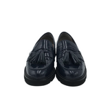 STUART WEITZMAN PATENT LOAFER DESIGNER SHOES NAVY 7B