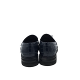 STUART WEITZMAN PATENT LOAFER DESIGNER SHOES NAVY 7B