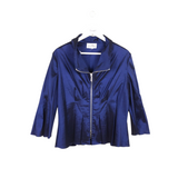 JOSEPH RIBKOFF ZIP LONG SLEEVE DESIGNER JACKET NAVY LARGE