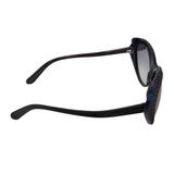 ALEXANDER McQUEEN CATEYE BUTTERFLY LUXE SUNGLASSES BLACK