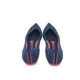 ROTHY’S PLAID FLAT SHOES BLUE NAVY 7.5