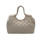 ANTONIO MELANI QUILTED SHOULDER HANDBAG BEIGE