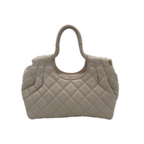 ANTONIO MELANI QUILTED SHOULDER HANDBAG BEIGE