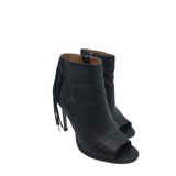 COACH OPEN TOE BOOTIE BOOTS BLACK 7.5