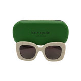 KATE SPADE RET$165 EMBOSSED SQUARE SUNGLASSES/READERS WHITE