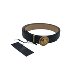 VERSACE MEDUSE BUCKLE LEATHER BELT MEN ACCESSORIES BLACK 100/40