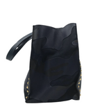 VALENTINO ROCKSTUD CAMO SOFT TOTE LUXE HANDBAG BLUE