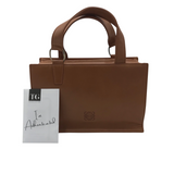 LOEWE VINTAGE ANAGRAM SOFT LEATHER LUXE HANDBAG BROWN