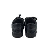 PRADA "DOWNTOWN" LOGO LEATHER SNEAKERS MEN SHOE BLACK 10