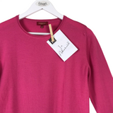 BURBERRY MERINO WOOL LS LUXE TOP PINK 42