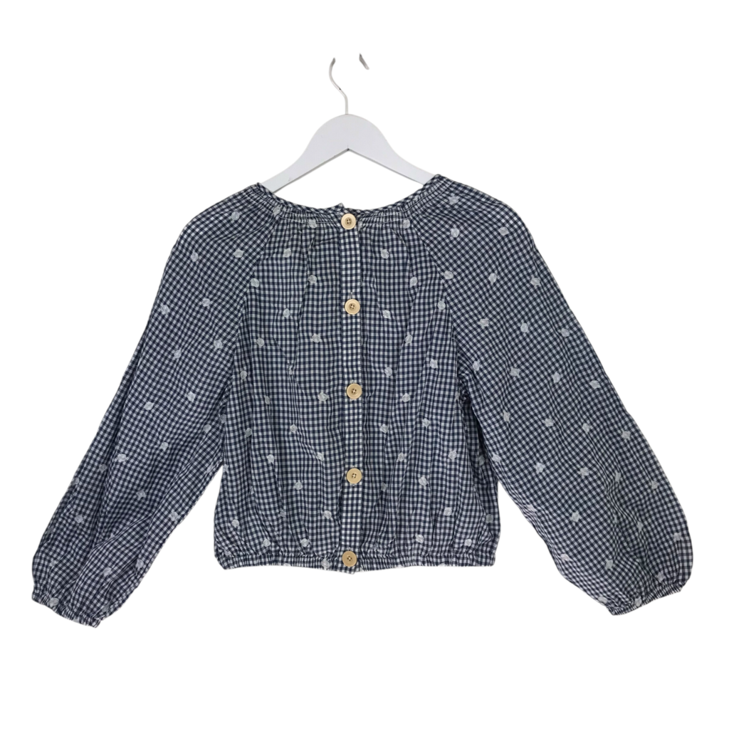 MADEWELL LONG SLEEVE TOP NAVY WHITE SMALL