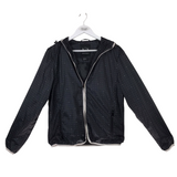 ARMANI EXCHANGE ZIP HOOD MEN JACKET BLACK GREY MEDIUM