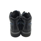 LOUIS VUITTON OBERKAMPF LEATHER MEN BOOTS BLACK/BLUE 7.5