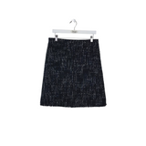 ANN TAYLOR TWEED MINI SKIRT BLACK BLUE 10