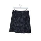 ANN TAYLOR TWEED MINI SKIRT BLACK BLUE 10