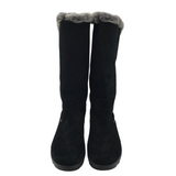 AQUATALIA FAUX FUR SUEDE BOOTS BLACK 7