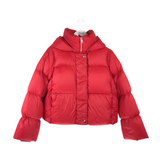 BANANA REPUBLIC DOWN PUFFER HOOD DESIGNER JACKET RED XXS