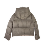 BANANA REPUBLIC NWT$229 DOWN PUFFER HOOD DESIGNER JACKET TAUPE XXS