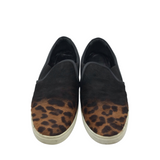 SALVATORE FERRAGAMO PONYHAIR SNEAKER SHOES BROWN BLACK 9.5