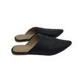 ANTHROPOLOGIE WESTERN MULES SHOES BLACK 9