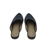 ANTHROPOLOGIE WESTERN MULES SHOES BLACK 9