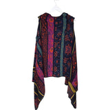 KNIT DUSTER DESIGNER VEST BLUE PINK OS