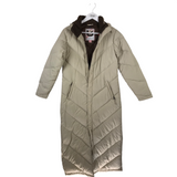 BURTON PARKA QUILTED LONGLINE COAT CREAM SMALL